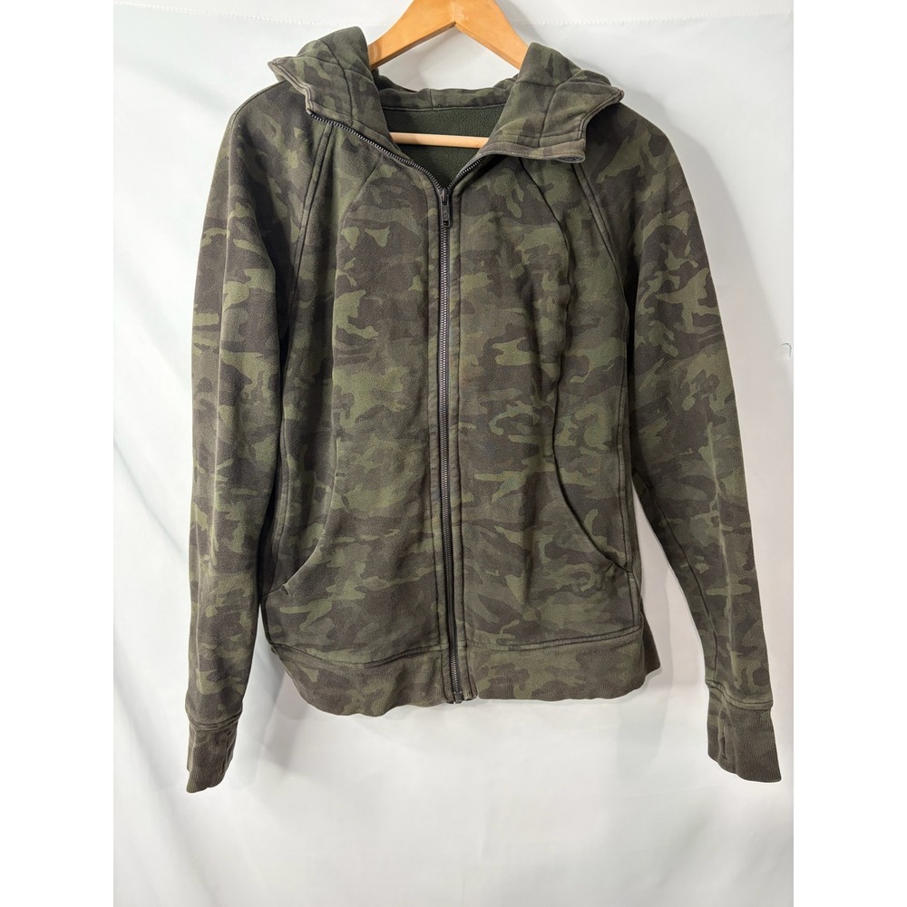 Lululemon Scuba Hoodie Full Zip Camo Heritage 365 Deep Coal Multi Size 12